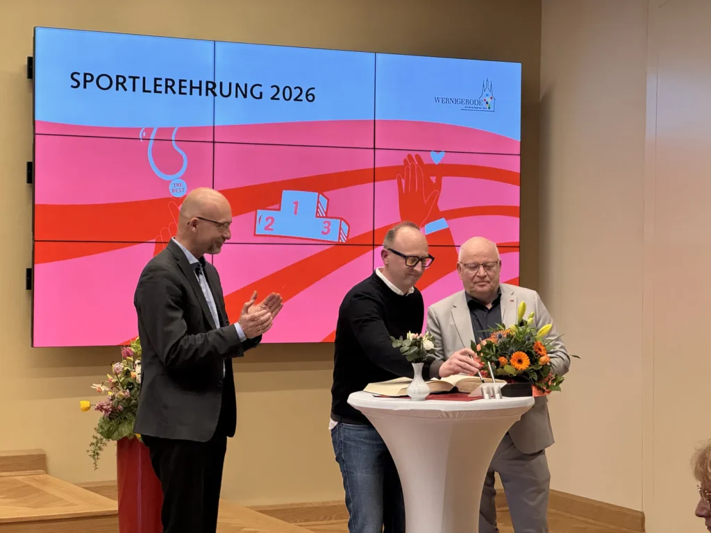 Matthias Carius- Eintragung ins Ehrenbuch des Sports - TC Wernigerode e.V.