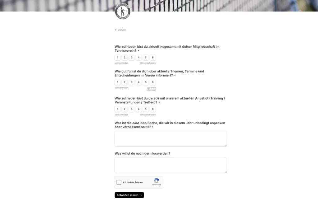 Umfrage - Tennisclub Wernigerode e.V.